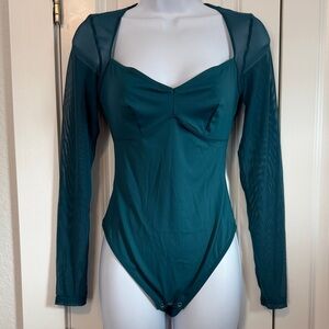 Teal Long Sleeve Bodysuit
